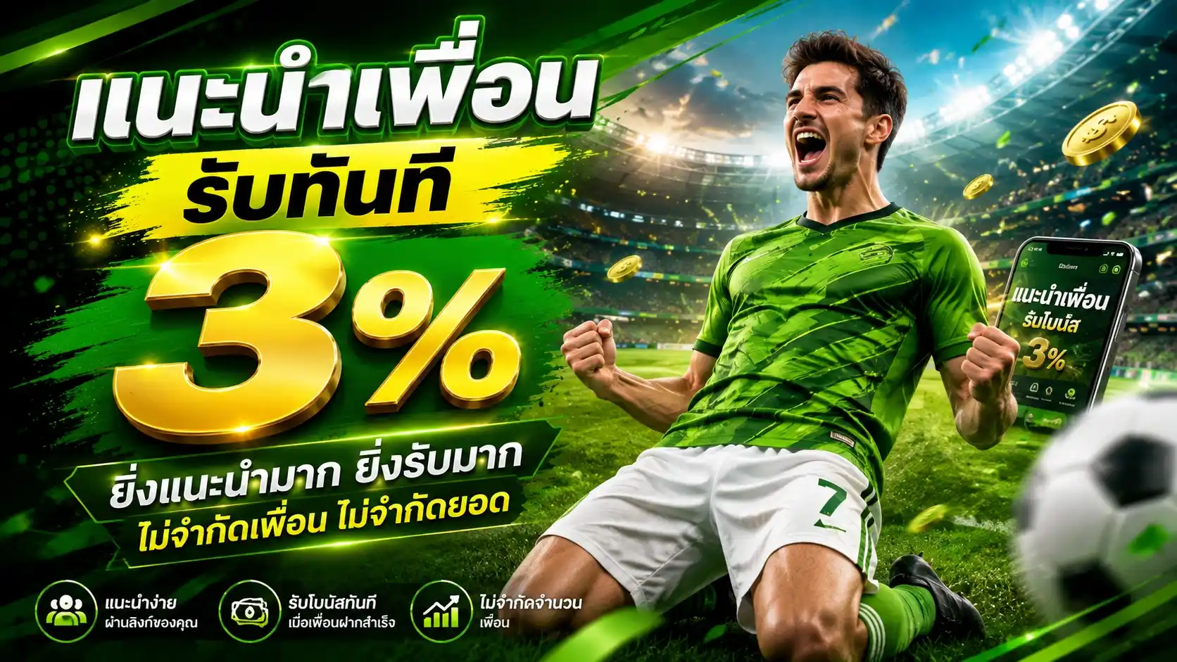 Ufapixel โปรชวนเพื่อนปั่นด้วยกัน รับค่าคอม 3% ไม่จำกัดจำนวน